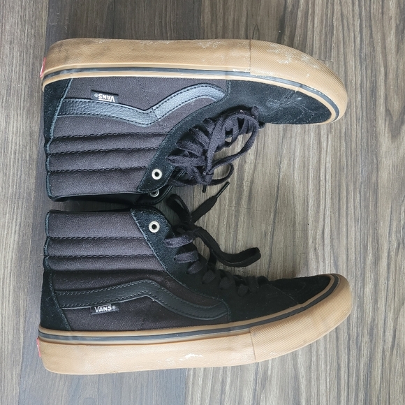 Vans Sk8-Hi Pro Skate ShoesGum Men's Size 8 Black Lace - Picture 2 of 7
